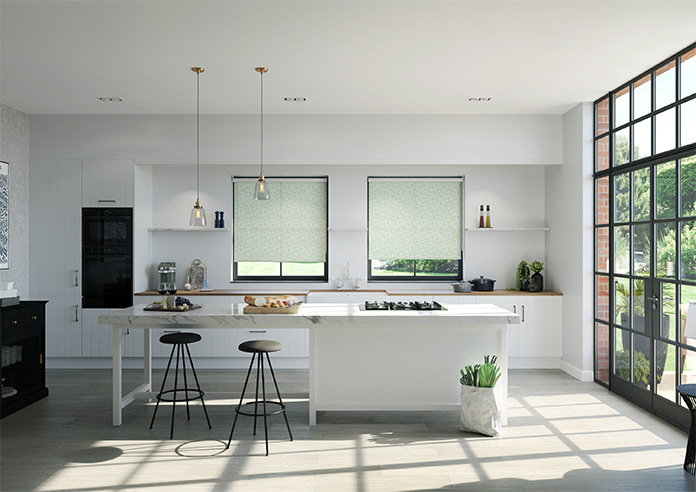 Delicate Foliage, Mint Green - Roller Blind - Image 8